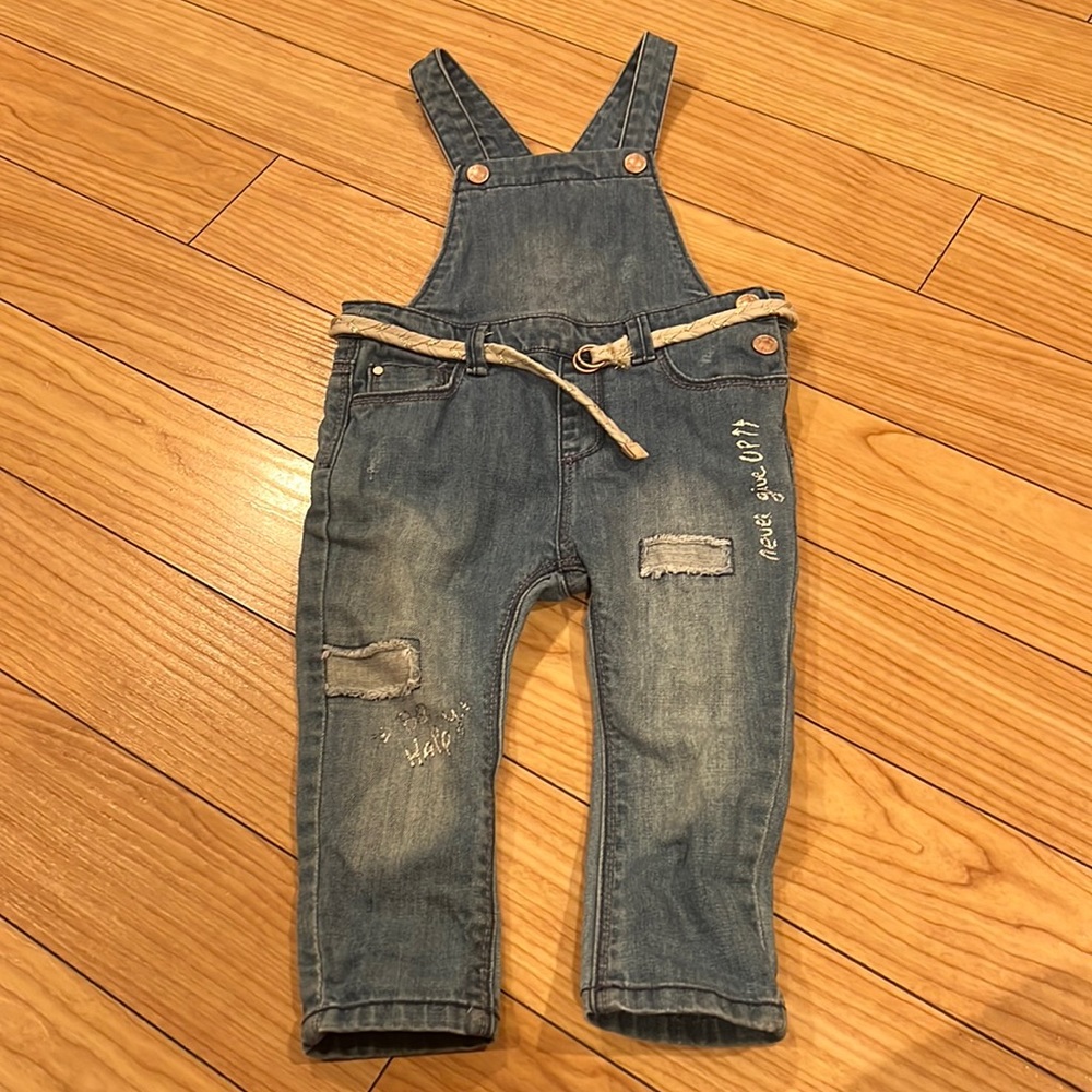 Zara 9-12m denim romper
